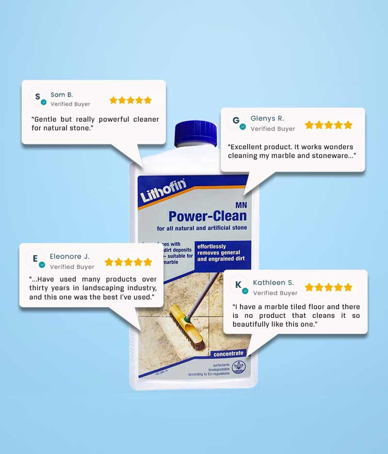 Lithofin-MN-Power-Clean-Satisfied-Customers-Reviews -  Stone Doctor Australia - Natural Stone > Speciality Chemicals > Cleaning